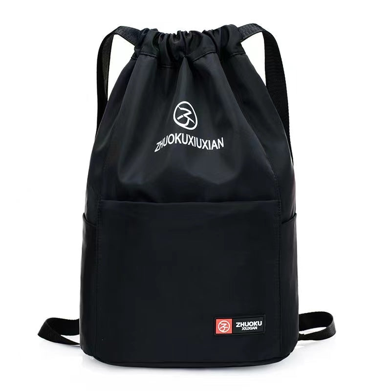Buckle drawstring sports backpack/height 44CM* thickness 15CM* width 30CM