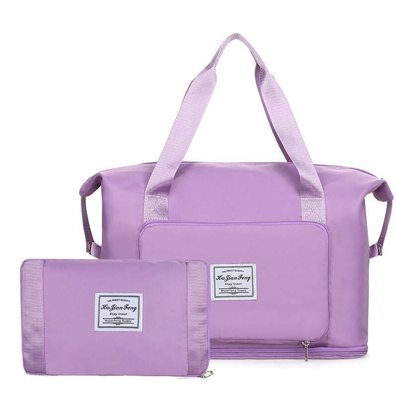 Folding lattice travel bag/fitness bag/portable storage bag/bottom expansion style/size 42*(37)*22CM
