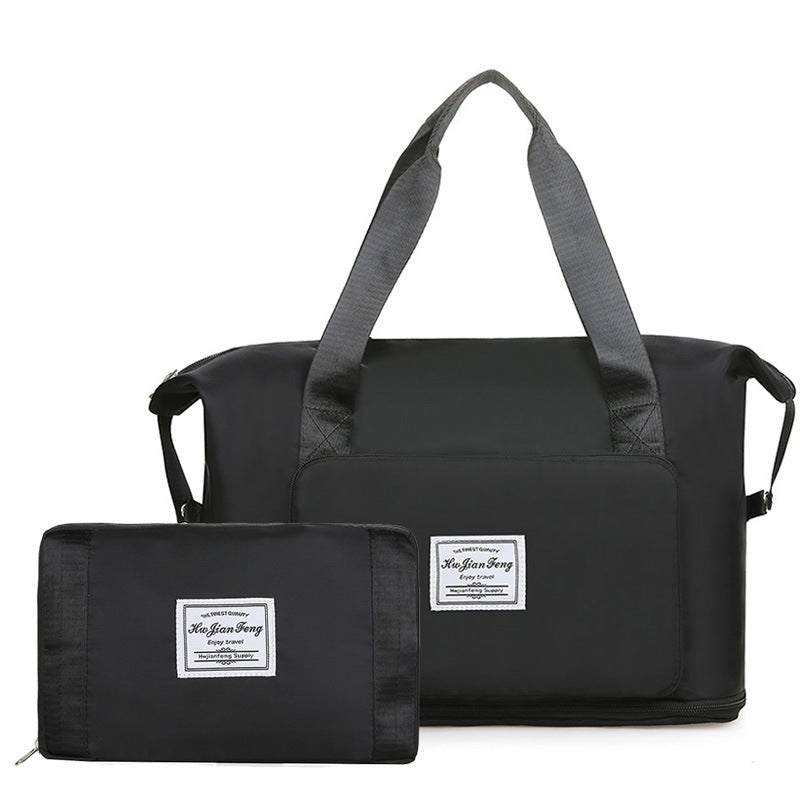 Folding lattice travel bag/fitness bag/portable storage bag/bottom expansion style/size 42*(37)*22CM
