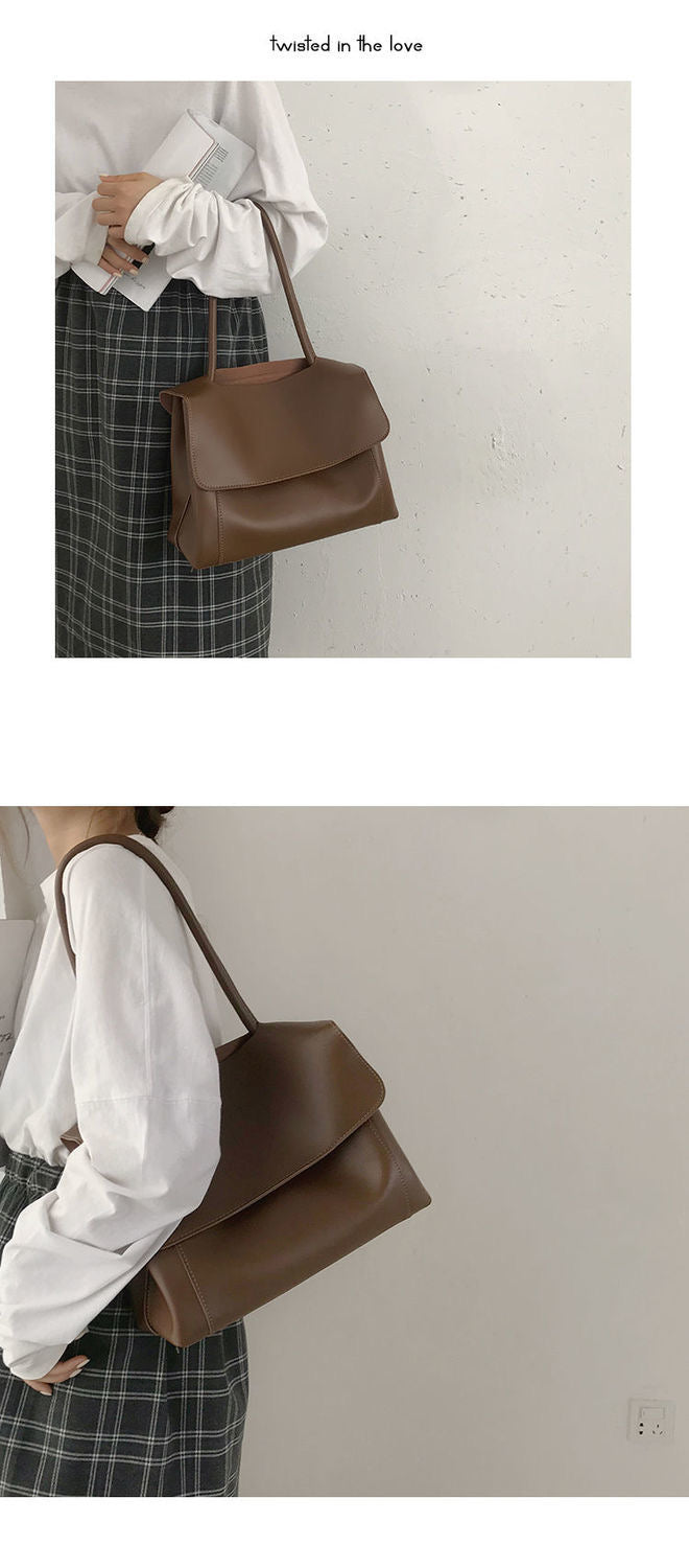 Large-capacity bag / retro simple and fashionable women's bag / oblique cross also under the bag