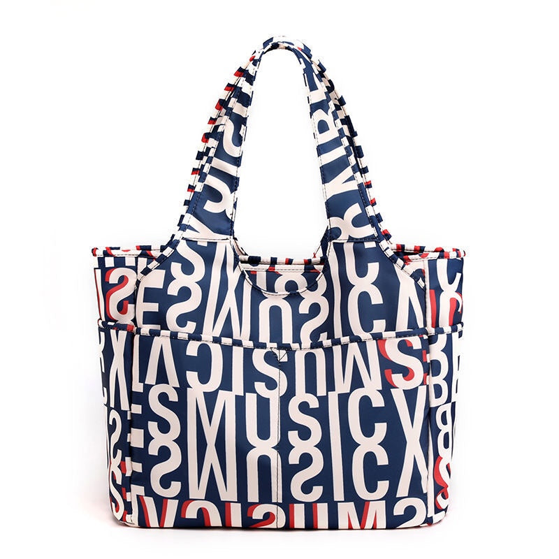 Multifunctional large-capacity bag/water-repellent nylon shoulder bag/fashion all-match handbag/height 30CM*width 37CM*thickness 16CM