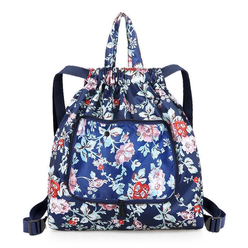 Fashion Folding Bag/Drawstring Pocket Backpack/Versatile Oxford Casual Bag