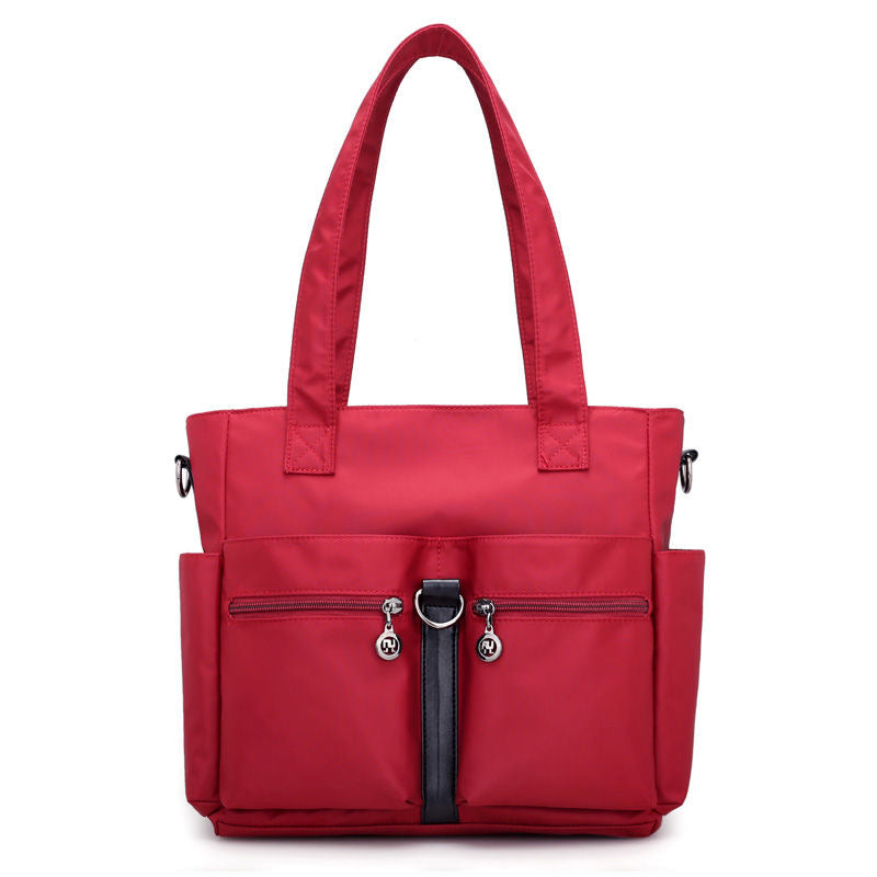 Multi-pocket canvas bag/large capacity casual nylon bag/light portable shoulder bag