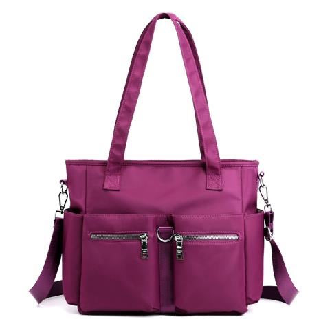 Multi-pocket canvas bag/large capacity casual nylon bag/light portable shoulder bag